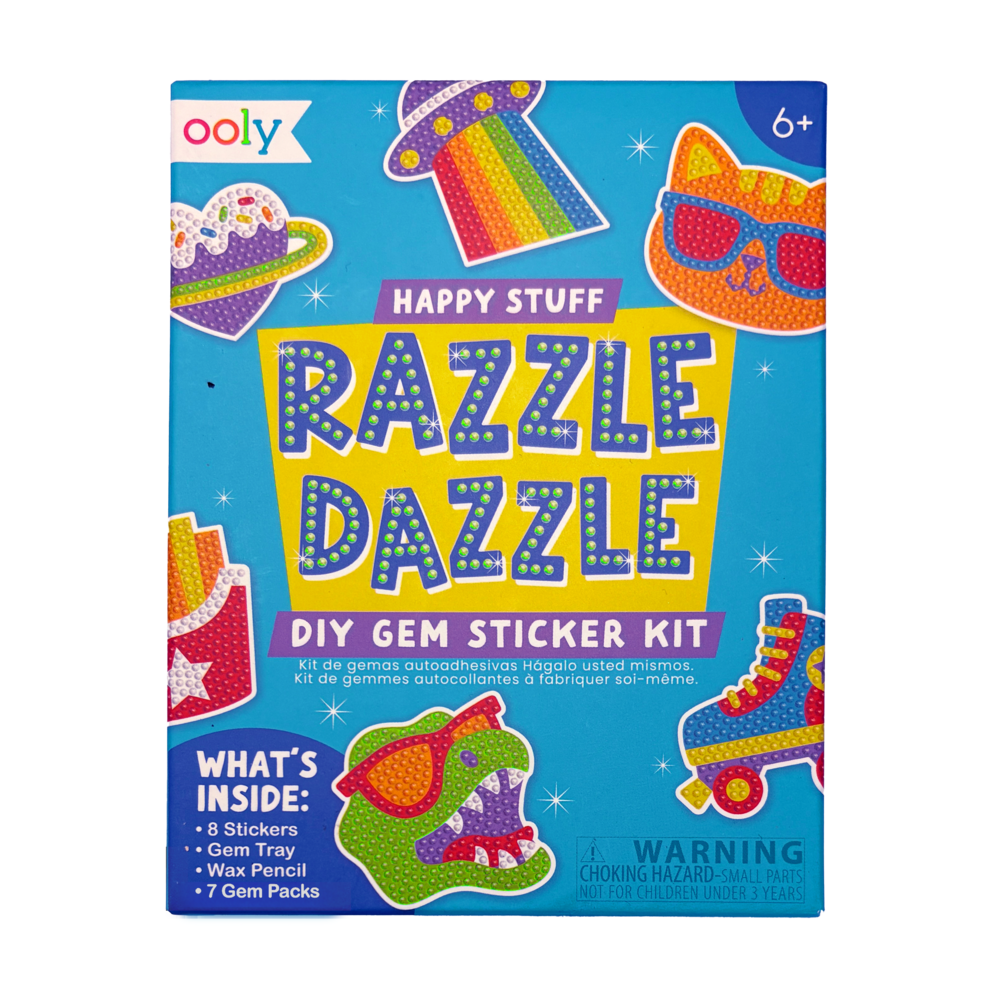 Ooly Mini Razzle Dazzle DIY Gem Sticker Kit - Happy Stuff Art Kit Ooly