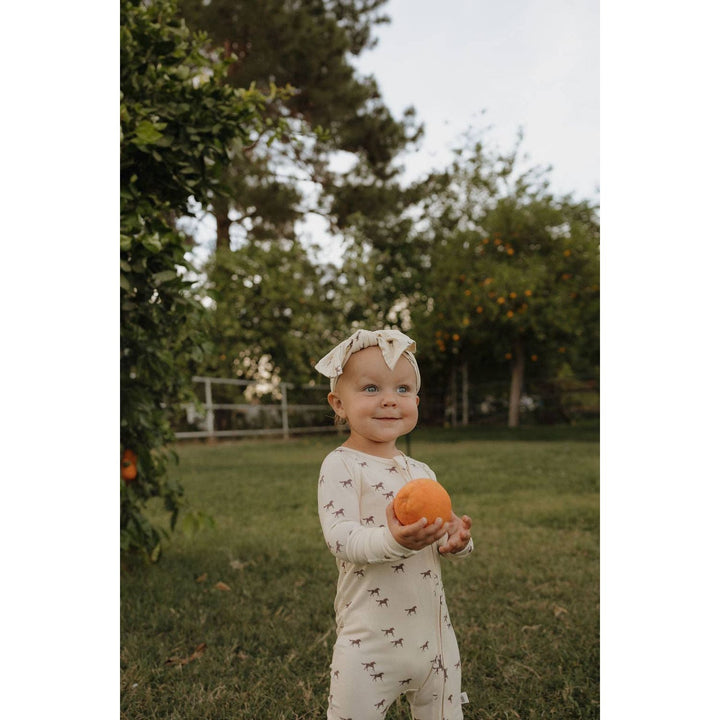 Forever French Baby Bamboo Zip Pajamas | Wild Horses Pajamas &amp; Footies Forever French Baby