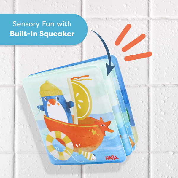 Haba Penguin Bath Book with Squeaker