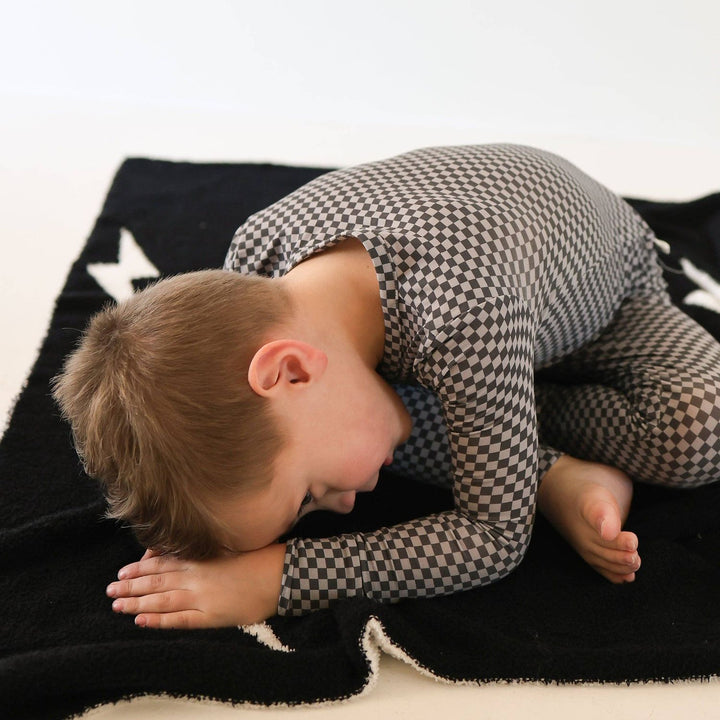 Forever French Baby Bamboo Two Piece Pajamas | Street Micro Check Pajamas &amp; Footies Forever French Baby