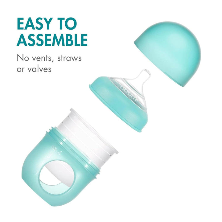 Boon Nursh Silicone Pouch Bottle 4oz 3Pk - Blue Bottles &amp; Sippies Boon