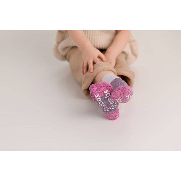Squid Socks-Chelsea - Non-Slip Baby Socks Purple, Blue Cotton Socks Squid Socks