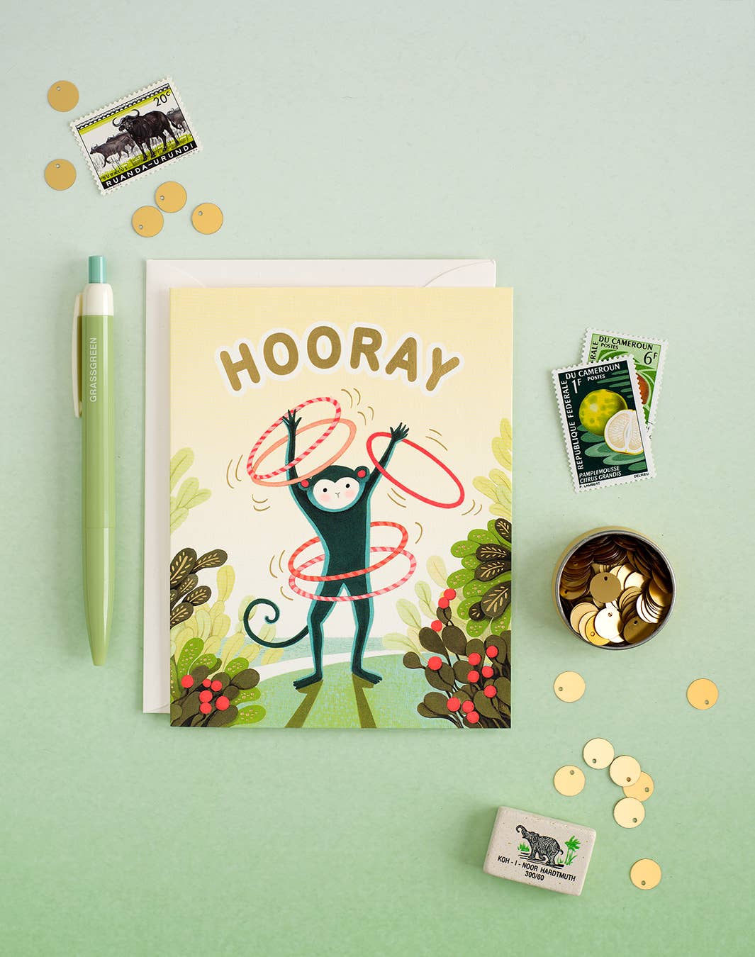 Monkey Hooray Greeting Card