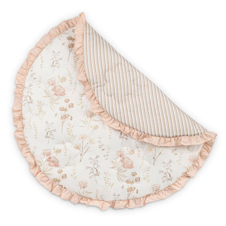 Crane Baby Violet Floral Ruffle Quilted Baby Play Mat Baby Toys &amp; Play Mats Crane Baby