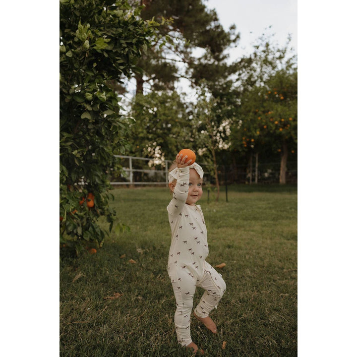 Forever French Baby Bamboo Zip Pajamas | Wild Horses Pajamas &amp; Footies Forever French Baby