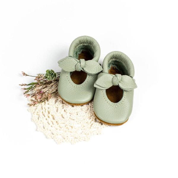 Starry Knight Bella Janes Baby Shoes- Tea Green Baby &amp; Toddler Shoes Starry Knight Designs 3m(4.25") Tea Green