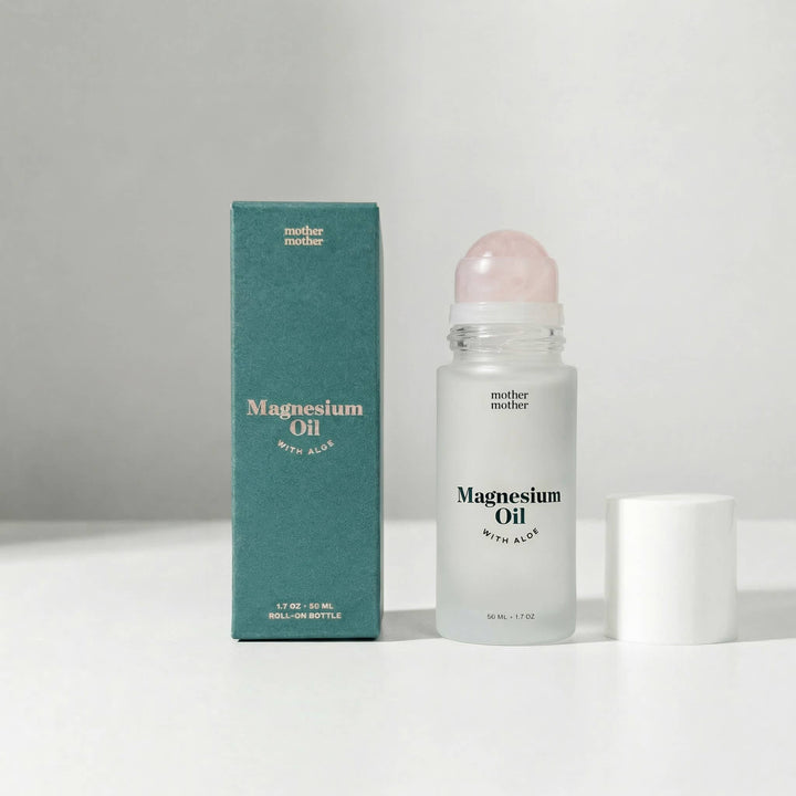 Mother Mother Magnesium Oil + Aloe, Rose Quartz Roller