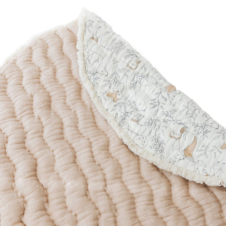 Crane Baby Ezra Quilted Playmat (Woodland) Baby Toys & Play Mats Crane Baby