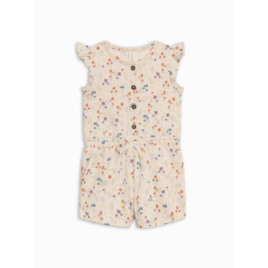 Colored Organics Shaye Romper - Margot Floral / Barn + Sea Romper Colored Organics 2T