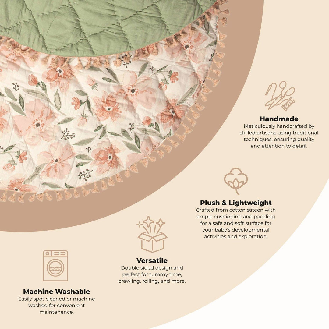 Crane Baby Parker Quilted Playmat Baby Toys & Play Mats Crane Baby