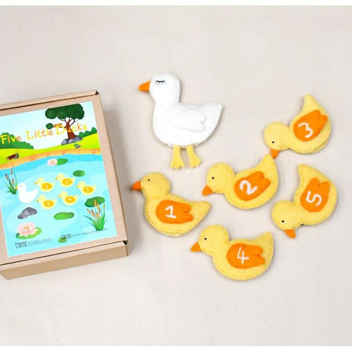 Tara Treasures Five Little Ducks, Finger Puppet Set Finger Puppet Tara Treasures