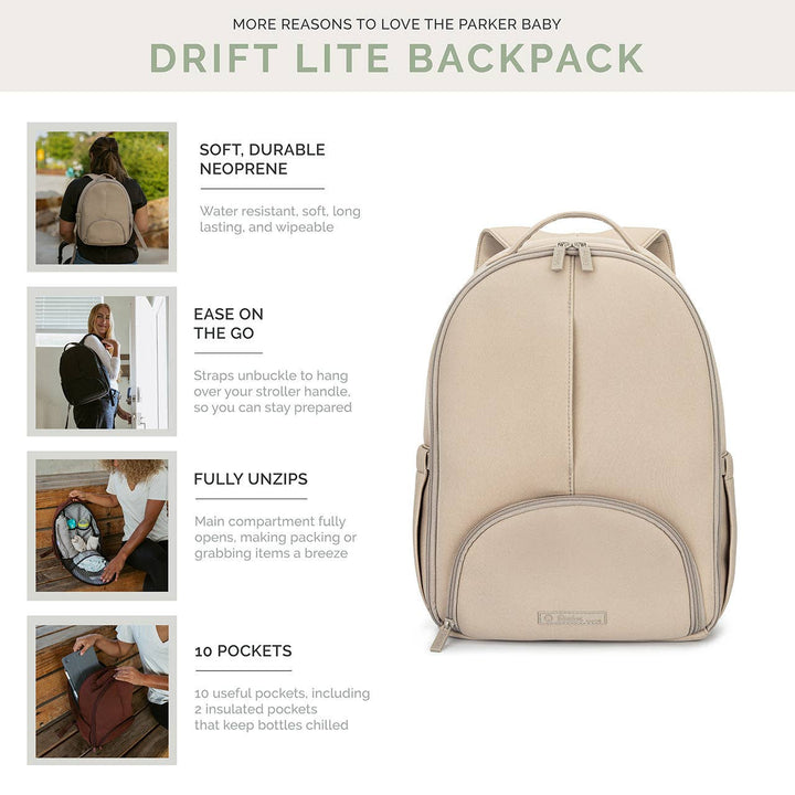 Parker Baby Company Drift Neoprene Lite Diaper Backpack Diaper Bag Parker Baby Co