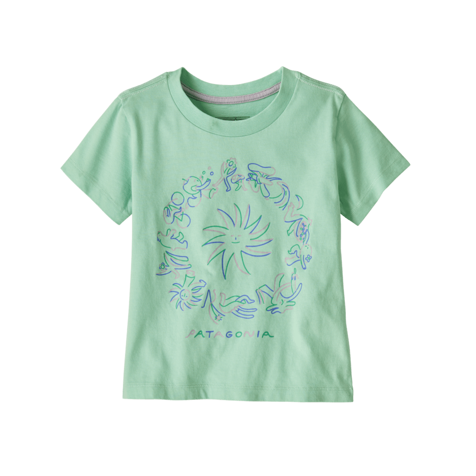 Spring 2025 Patagonia Baby Graphic T-Shirt Tops & Bottoms Patagonia Solar Roller- Rinsed Green 0-6M