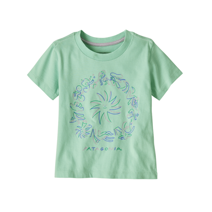 Spring 2025 Patagonia Baby Graphic T-Shirt Tops & Bottoms Patagonia Solar Roller- Rinsed Green 0-6M