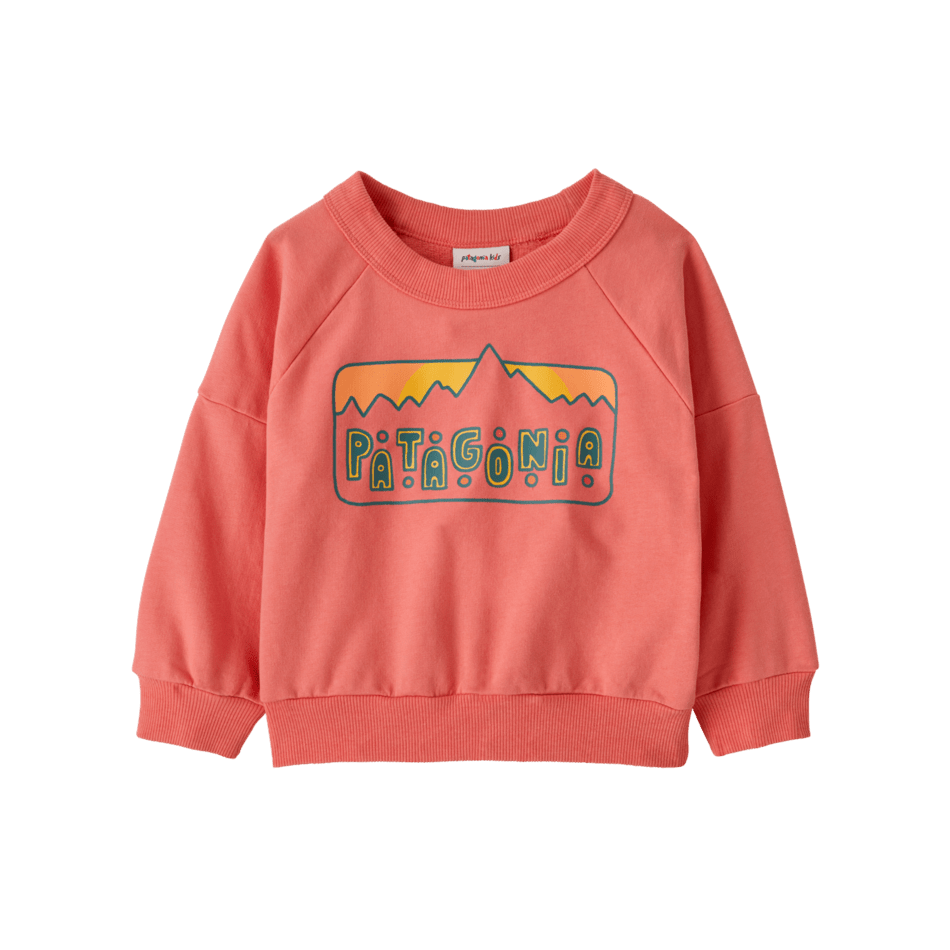 Spring 2025 Patagonia Baby Crew Sweatshirt Sweatshirt Patagonia Dancing Dawn- Peak Pink 6 Months