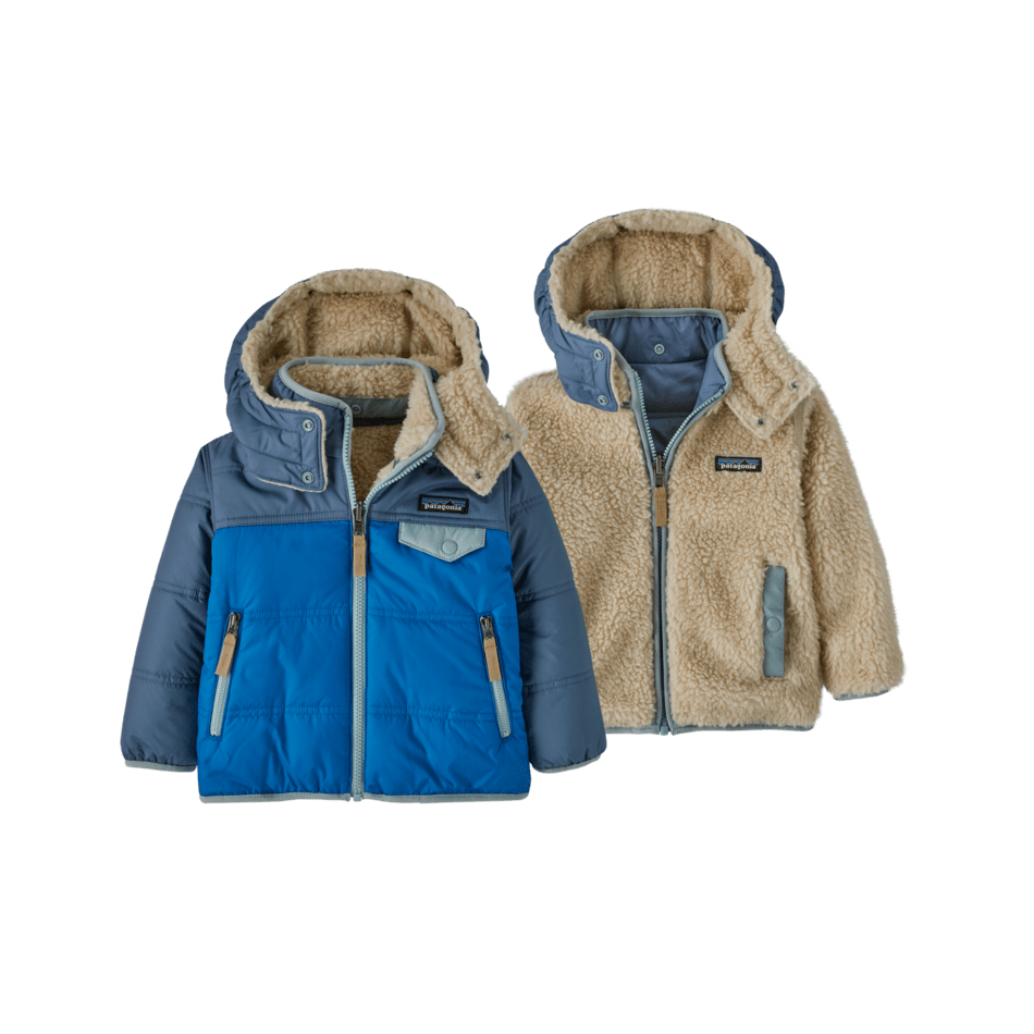 Fall 2025- Patagonia Baby Reversible Tribbles Hoody Baby Jacket Patagonia Endless Blue 6 Months