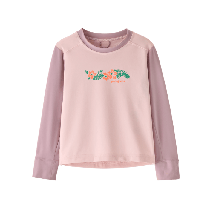 Patagonia Spring 2026 Baby L/S Cap SW T-Shirt Sun & Insect Protection Patagonia Friend Lei- Dorsal Pink 6 Months