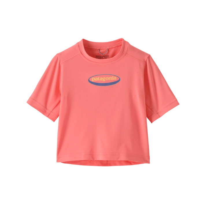Patagonia Spring 2026 Baby Capilene® Silkweight T-Shirt Sun & Insect Protection Patagonia '95 Oval Logo Tropiclimb: Pickled Pink 12 Months