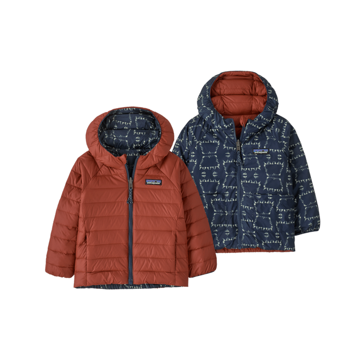 Fall 2026 Baby Reversible Down Sweater Hoody Baby Jacket Patagonia Snowshow Hare: New Navy 6 months