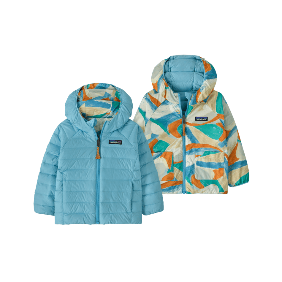 Fall 2026 Baby Reversible Down Sweater Hoody Baby Jacket Patagonia Smudge: Rutabaga White 6 months