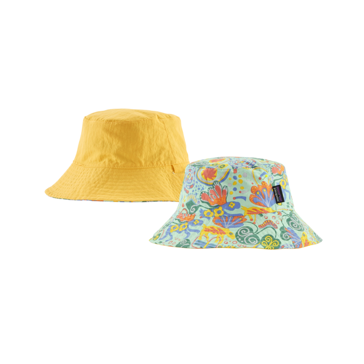 Spring 2025 Patagonia Baby Sun Bucket Hat Baby & Toddler Hats Patagonia Meadow Moose- Rinsed Green 3M
