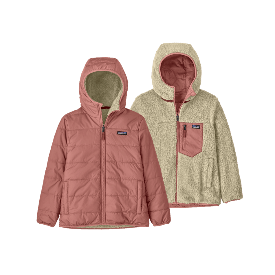 Fall 2025 Patagonia Kid's Reversible Ready Freddy Kids Jacket Patagonia Moment Pink X Small