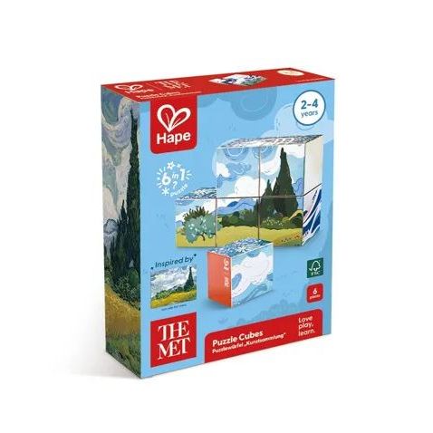 Hape - The Met - 6-in-1 Art Puzzle Cubes Building Sets Hape