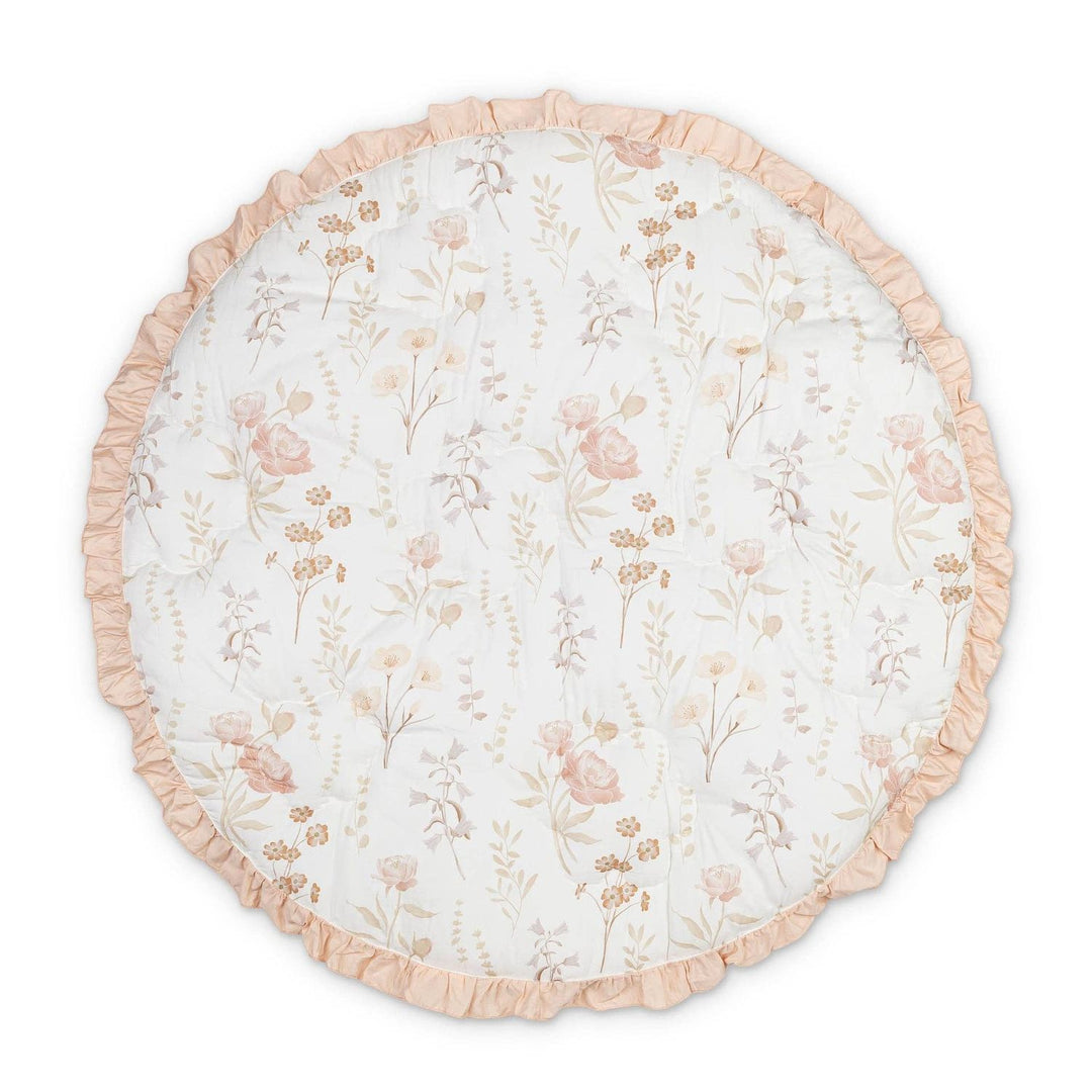 Crane Baby Violet Floral Ruffle Quilted Baby Play Mat Baby Toys &amp; Play Mats Crane Baby