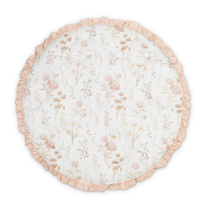 Crane Baby Violet Floral Ruffle Quilted Baby Play Mat Baby Toys &amp; Play Mats Crane Baby