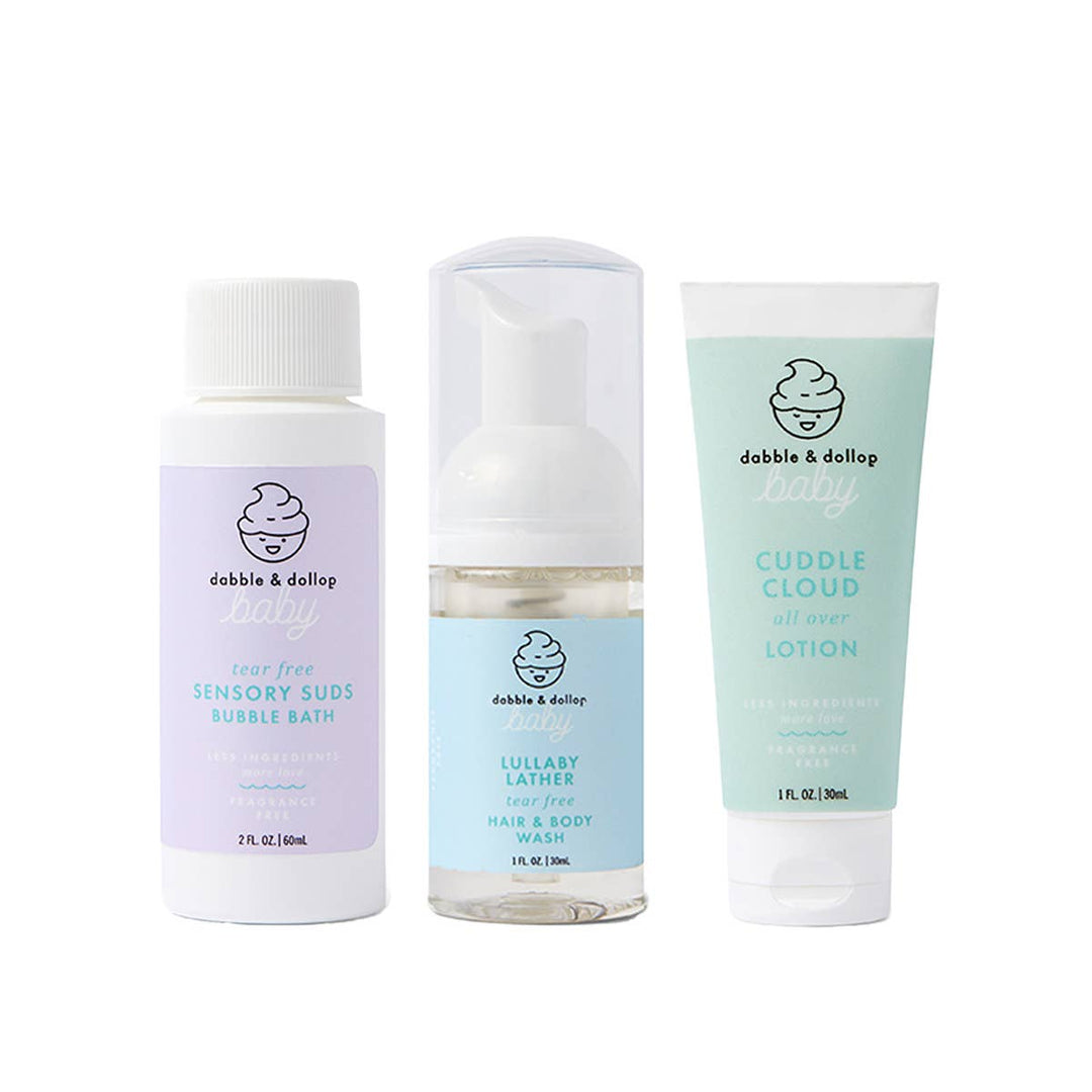 Dabble &amp; Dollop - Bundle of Joy Mini Kit - EWG &amp; Fragrance Free Natural Toiletries Dabble &amp; Dollop
