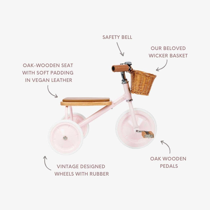 Banwood Tricycle Vintage - Pink Tricycle Banwood