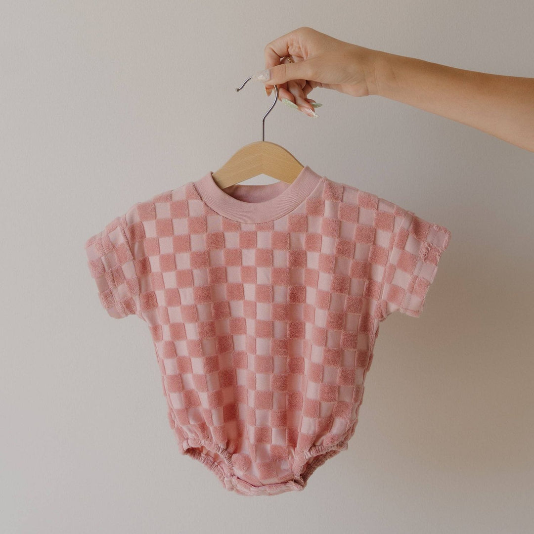 Forever French Terry T-Shirt Romper | Sea Pink