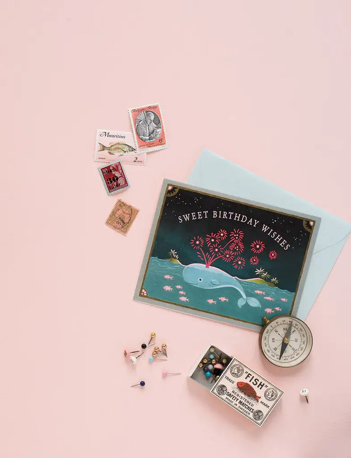 Whale Birthday Greeting Card