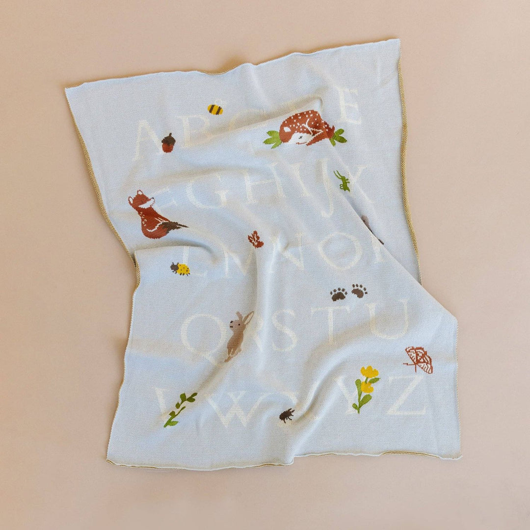 Alphabet Blanket Hat Teether Gift Set Baby Newborn Fox Baby Blanket The Blueberry Hill