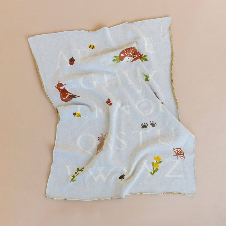Alphabet Blanket Hat Teether Gift Set Baby Newborn Fox Baby Blanket The Blueberry Hill