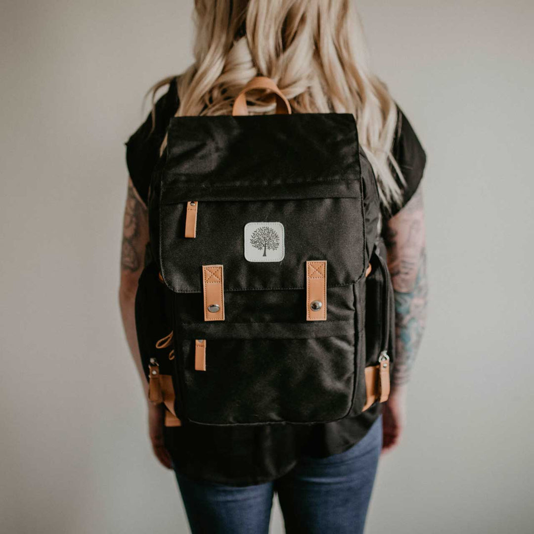 Parker Baby Company Birch Bag - Diaper Backpack in Black Diaper Bag Parker Baby Co
