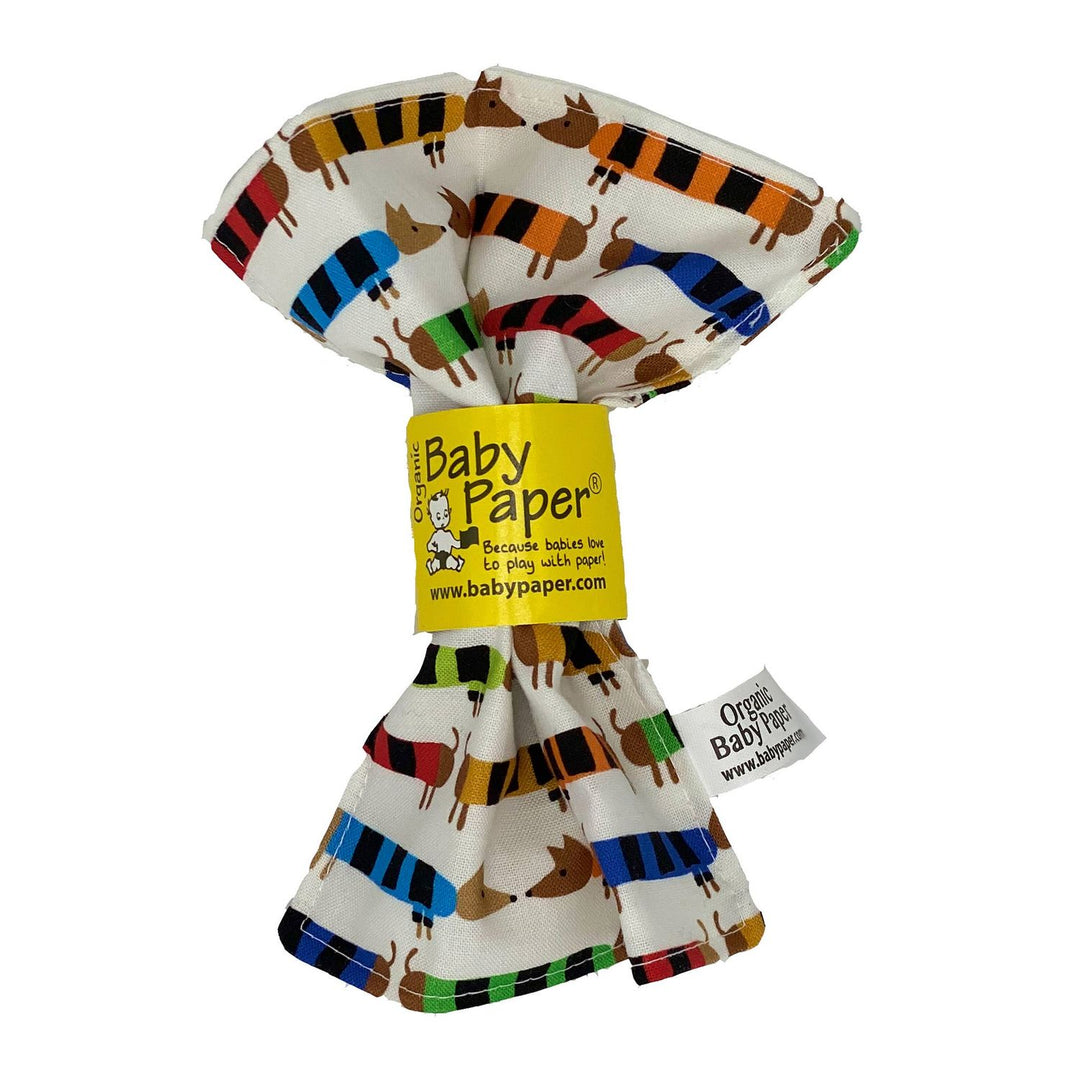 Baby Paper Organic Crinkle Sensory Toy – Dachshund Crinkle Paper Baby Paper