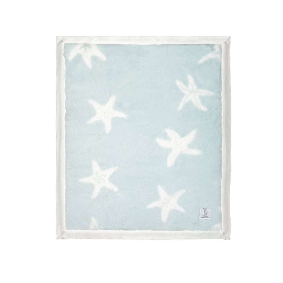 Little Giraffe Luxe™️ Coastal Calm Baby &amp; Toddler Blanket Baby Blanket Little Giraffe Coastal Starfish