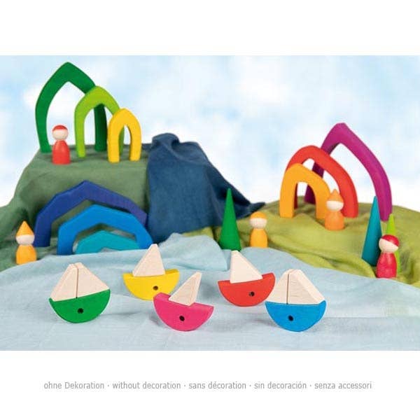 Goki Colour and shape sorting game - 6 colourful fishes