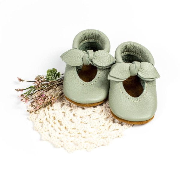 Starry Knight Bella Janes Baby Shoes- Tea Green Baby &amp; Toddler Shoes Starry Knight Designs