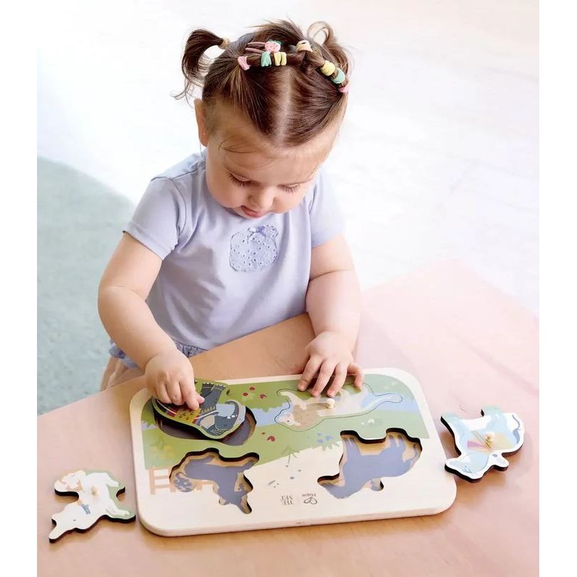 Hape - The Met - Majestic Animals Peg Puzzle Puzzles Hape