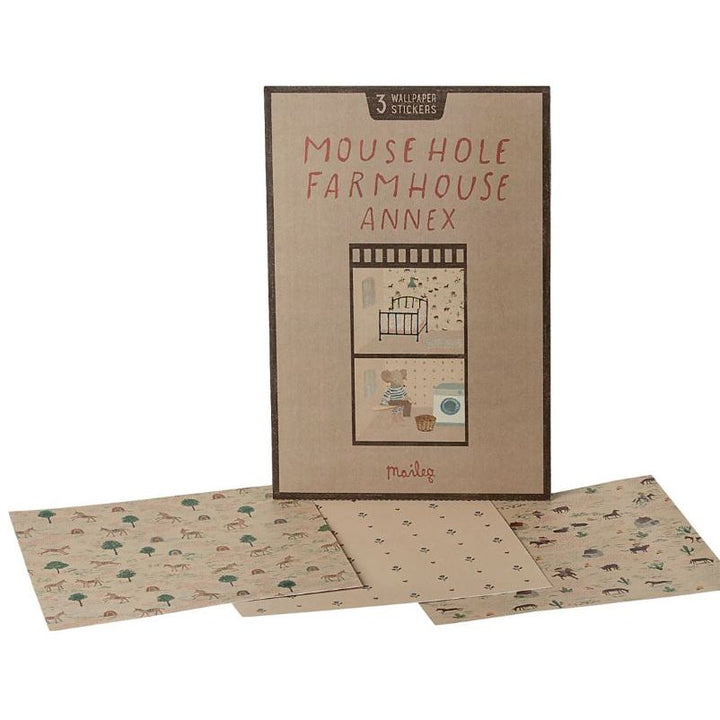 Maileg Wallpaper, Mouse hole Farmhouse - Annex