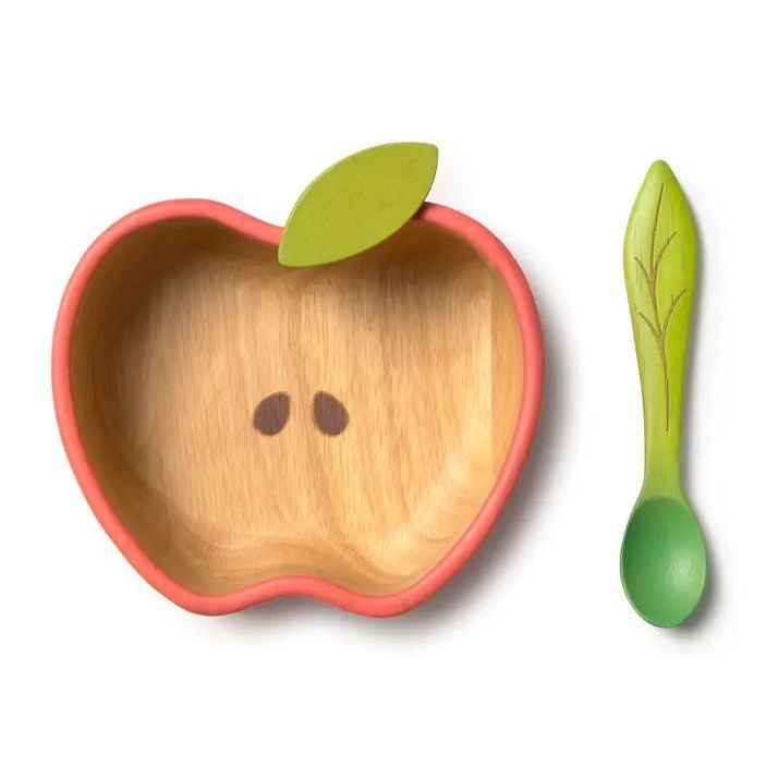 Oli & Carol Pepa the Apple Bowl & Spoon Set Plates & Bowls Oli & Carol