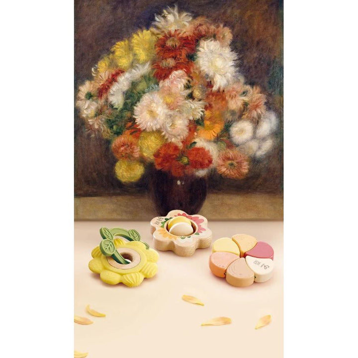Hape - The Met -Artful Flowers Rattle Trio Grasping Toys &amp; Rattles Hape