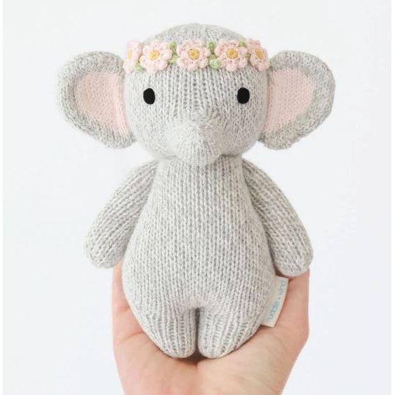 Cuddle + Kind Baby Elephant - Blush Floral Baby Animal Collection Cuddle + Kind