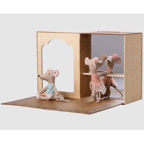 Maileg Ballet mice in dance studio, Little sister and brother Mice Maileg