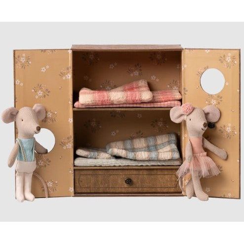 Maileg Ballet mice in dance studio, Little sister and brother Mice Maileg
