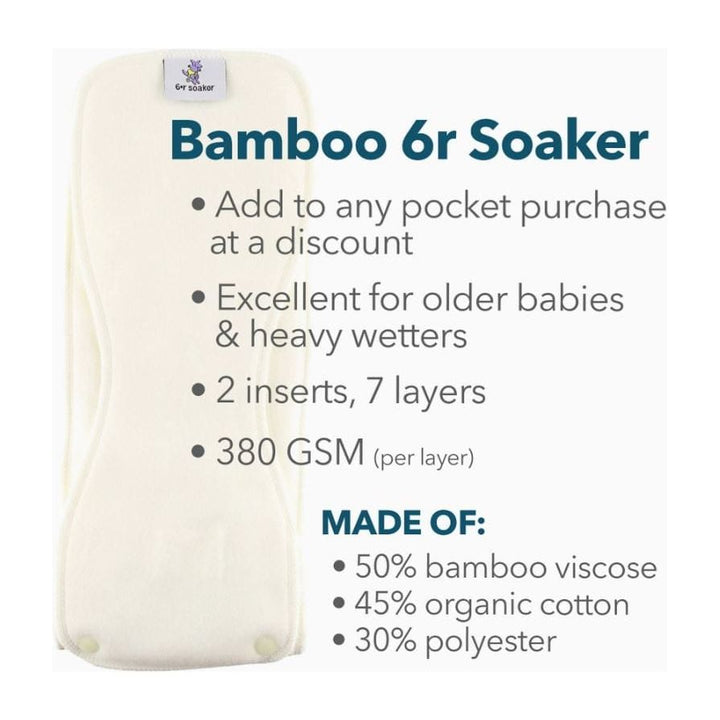 Kanga Care Bamboo 6r Soaker Inserts - 5 Pk Soaker Kanga Care