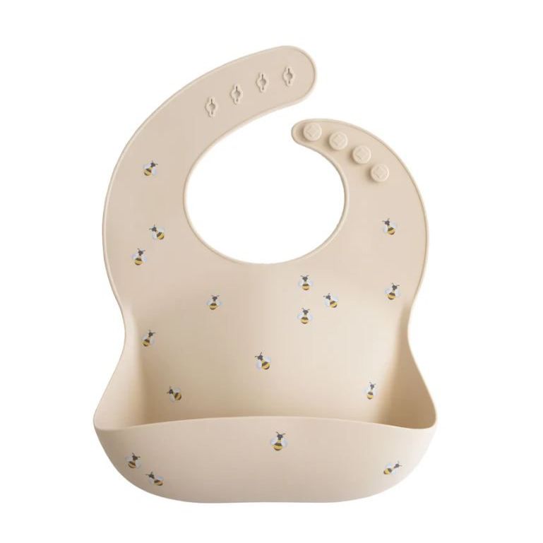 Mushie Silicone Baby Bib Mealtime Mushie