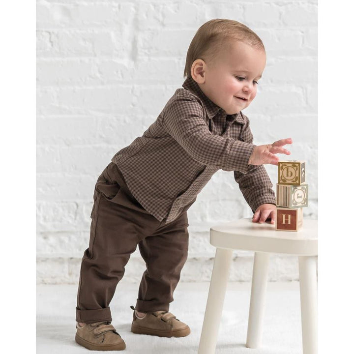 Colored Organics Berg Flannel Long Sleeve Collared Button Down Shirt Tops & Bottoms Colored Organics